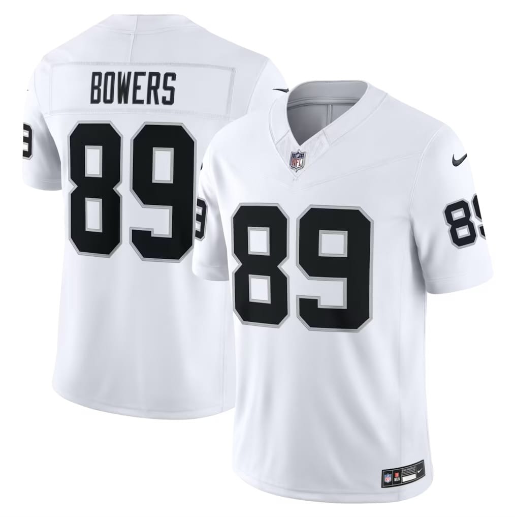 Camisa Las Vegas Raiders Brock Bowers Branca