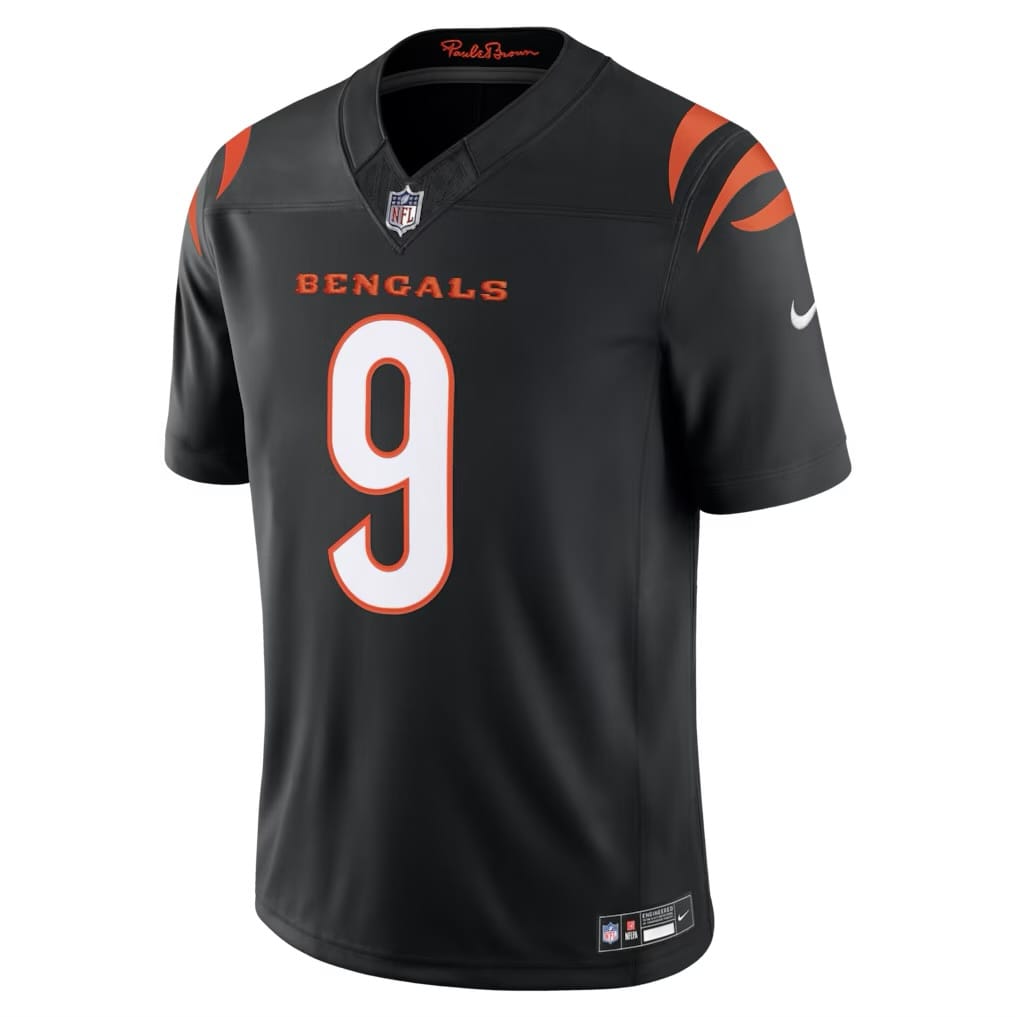 Camisa Cincinnati Bengals Joe Burrow Preta
