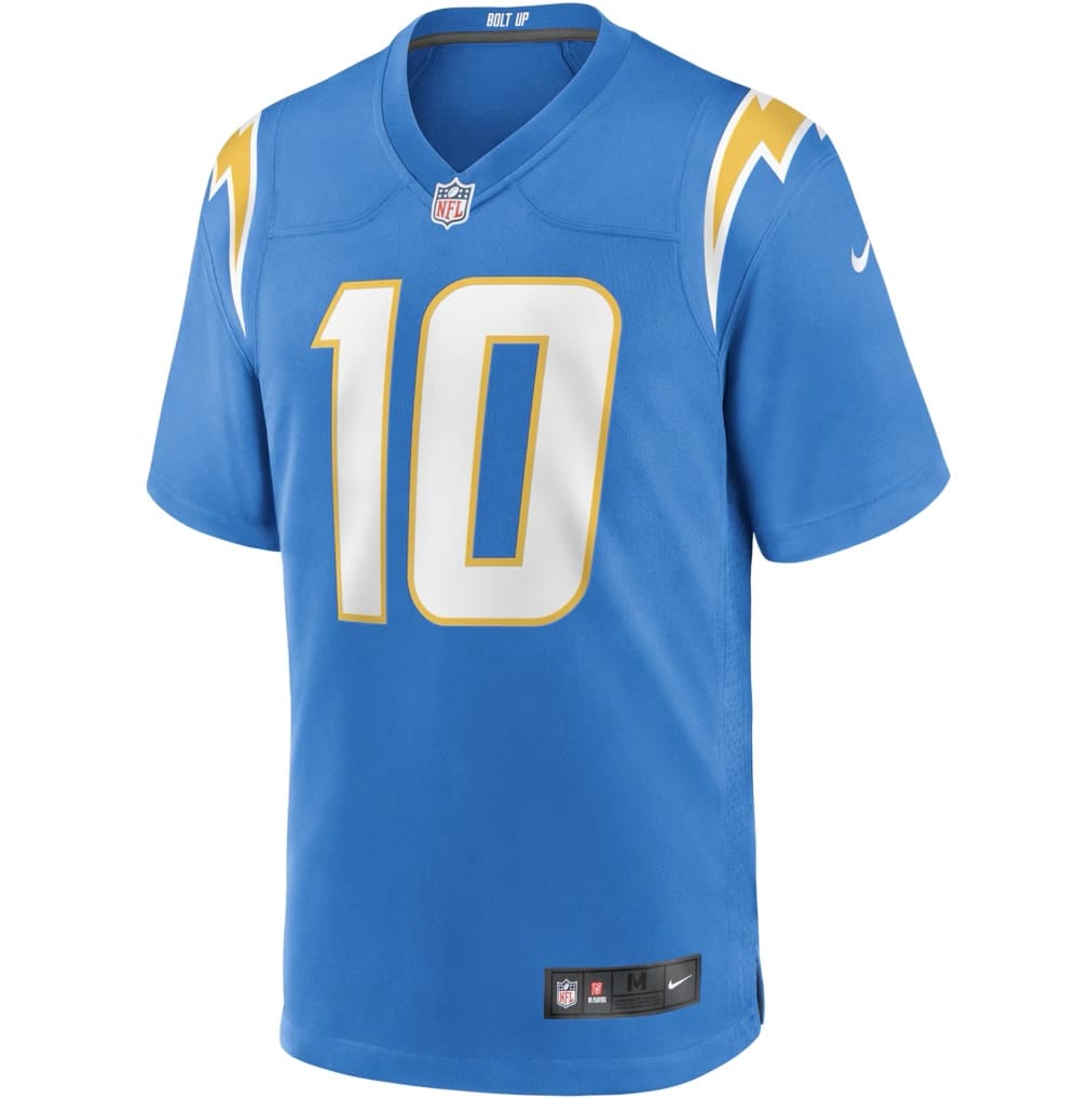 Camisa Los Angeles Chargers Justin Herbert Azul Clara