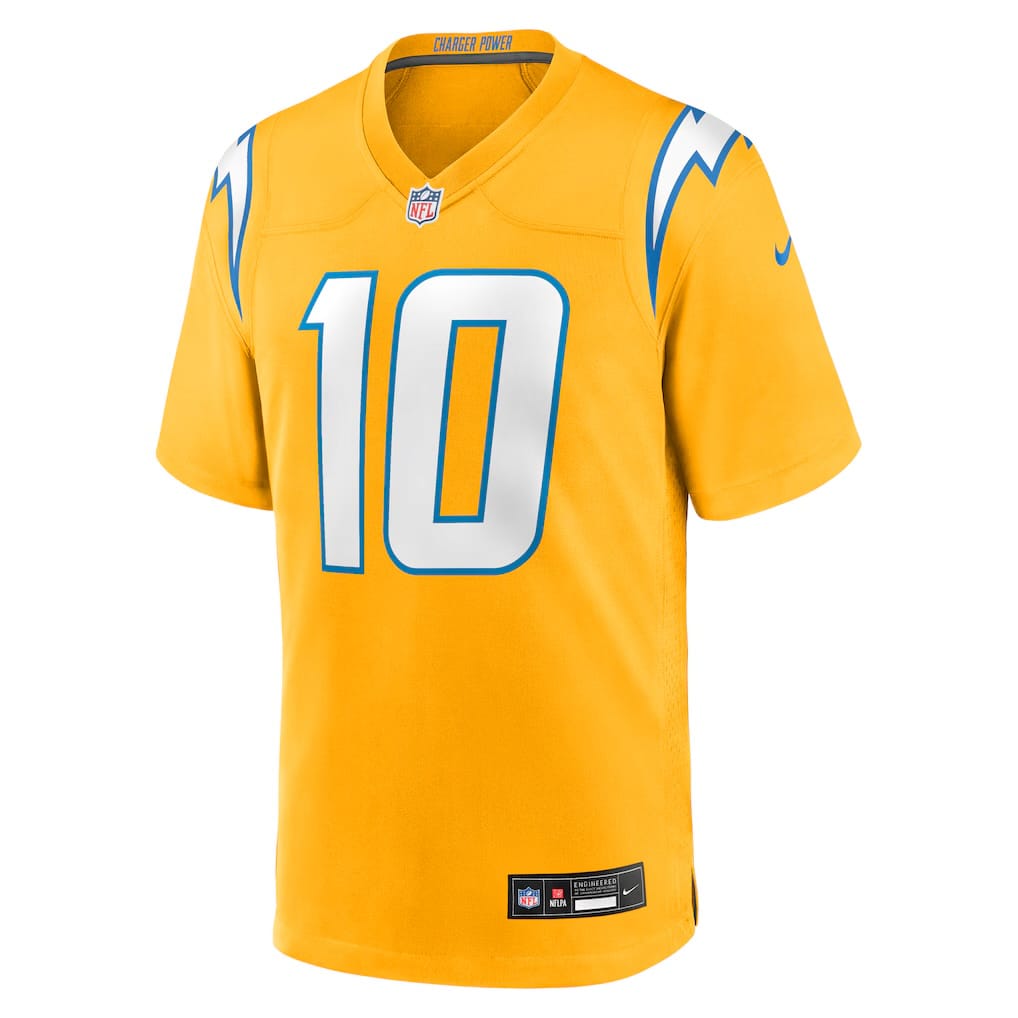 Camisa Los Angeles chargers Justin Herbert Amarela