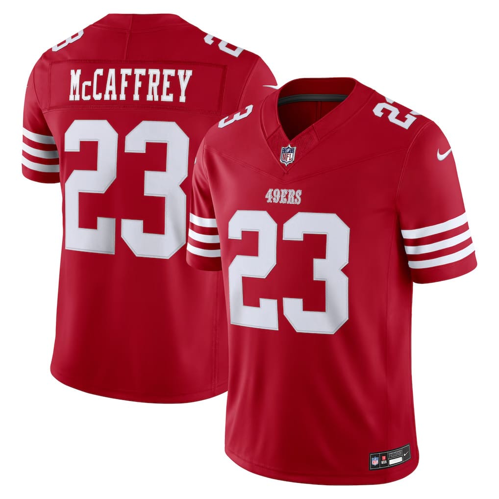 Camisa San Francisco 49ers Christian McCaffrey Vermelha