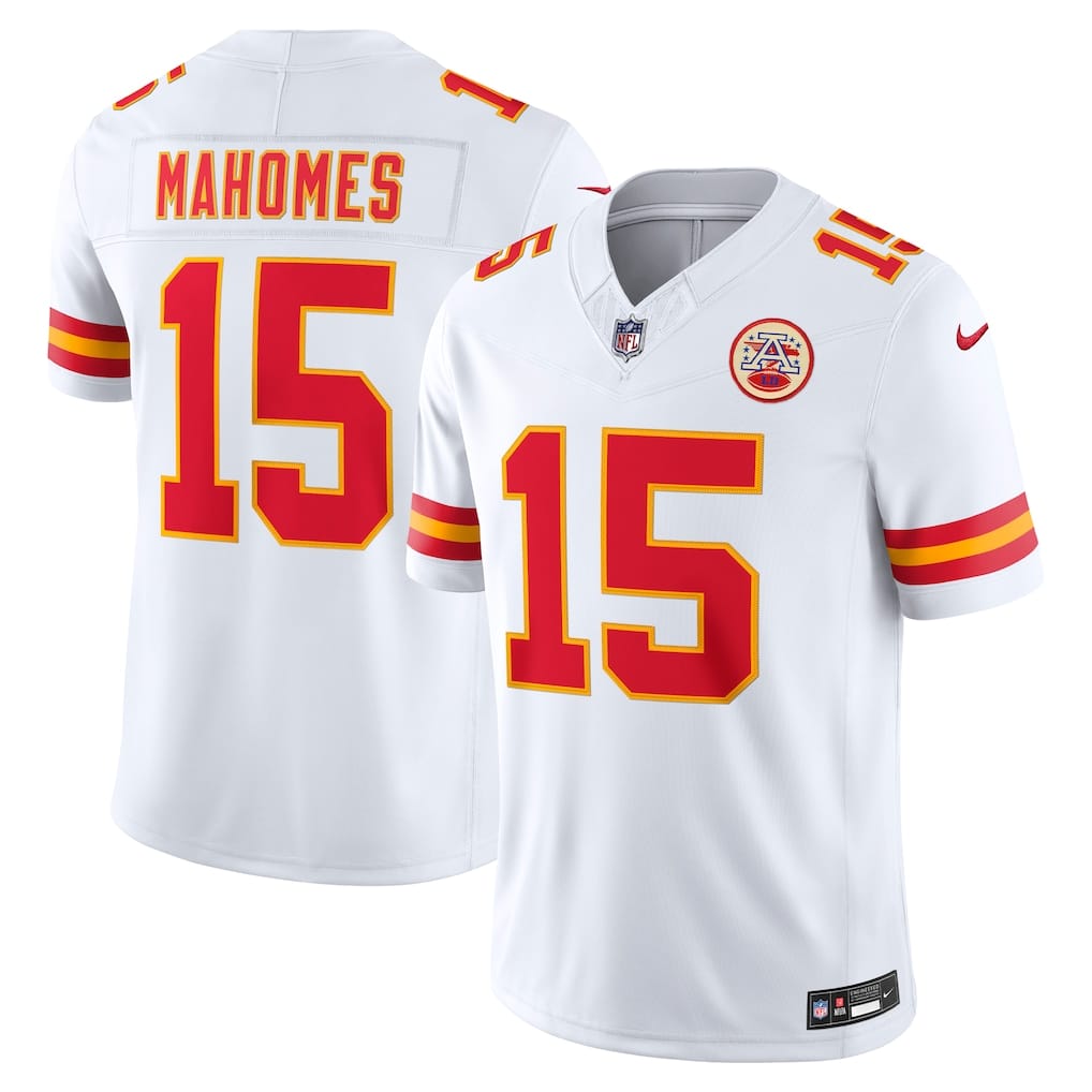 Camisa Kansas City Chiefs Patrick Mahomes Branca