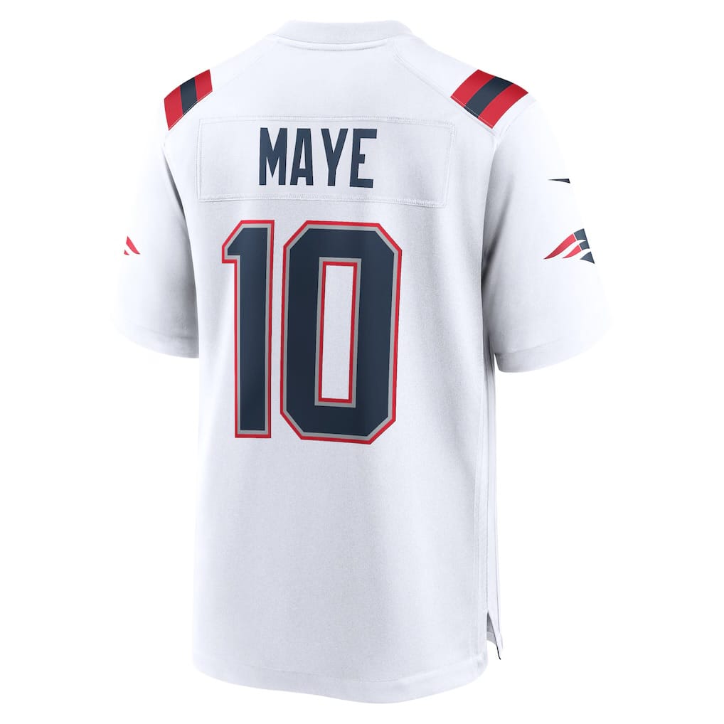 Camisa New England Patriots Drake Maye Branca