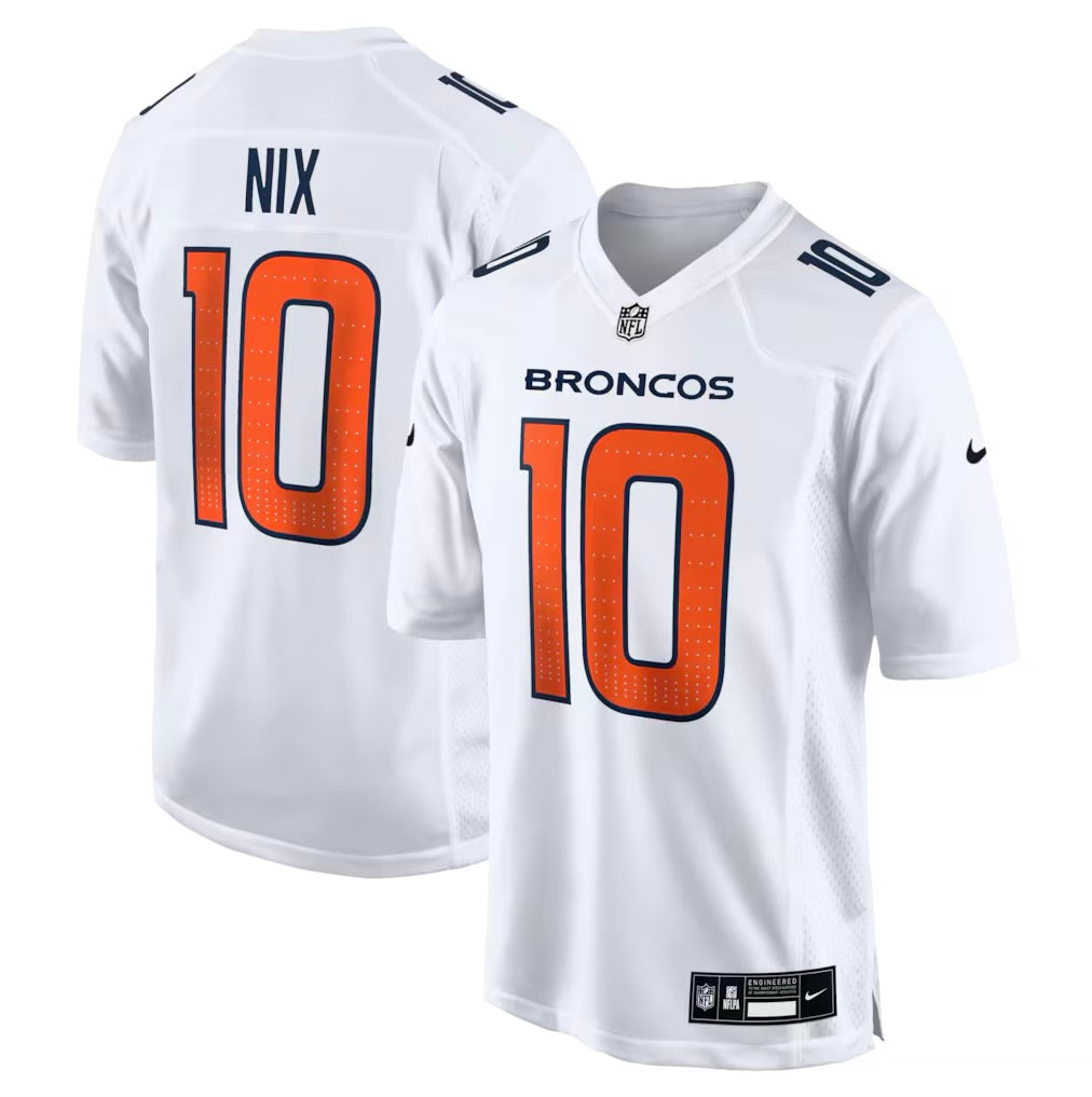 Camisa Denver Broncos Bo Nix Branca
