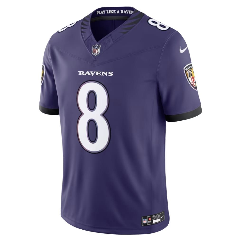 Camisa Baltimore Ravens Lamar Jackson Roxa