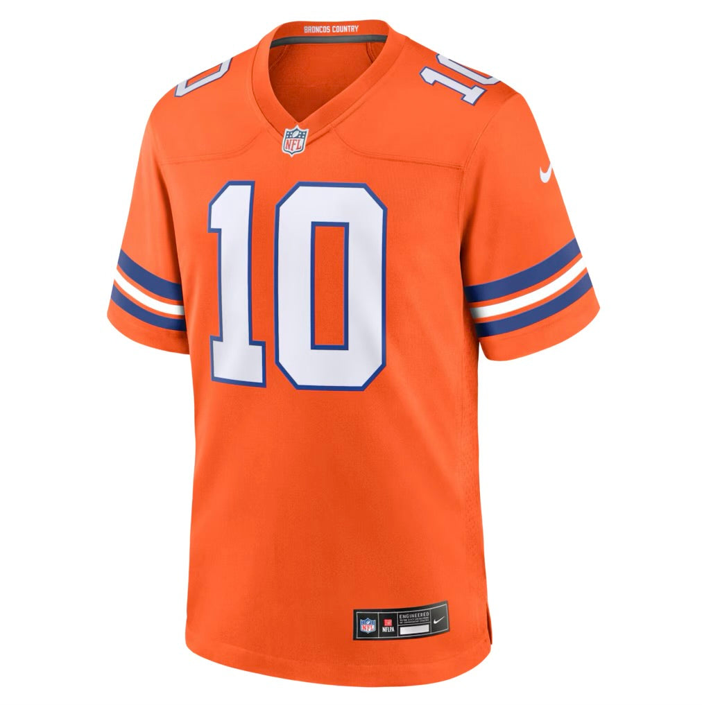 Camisa Denver Broncos Bo Nix Laranja