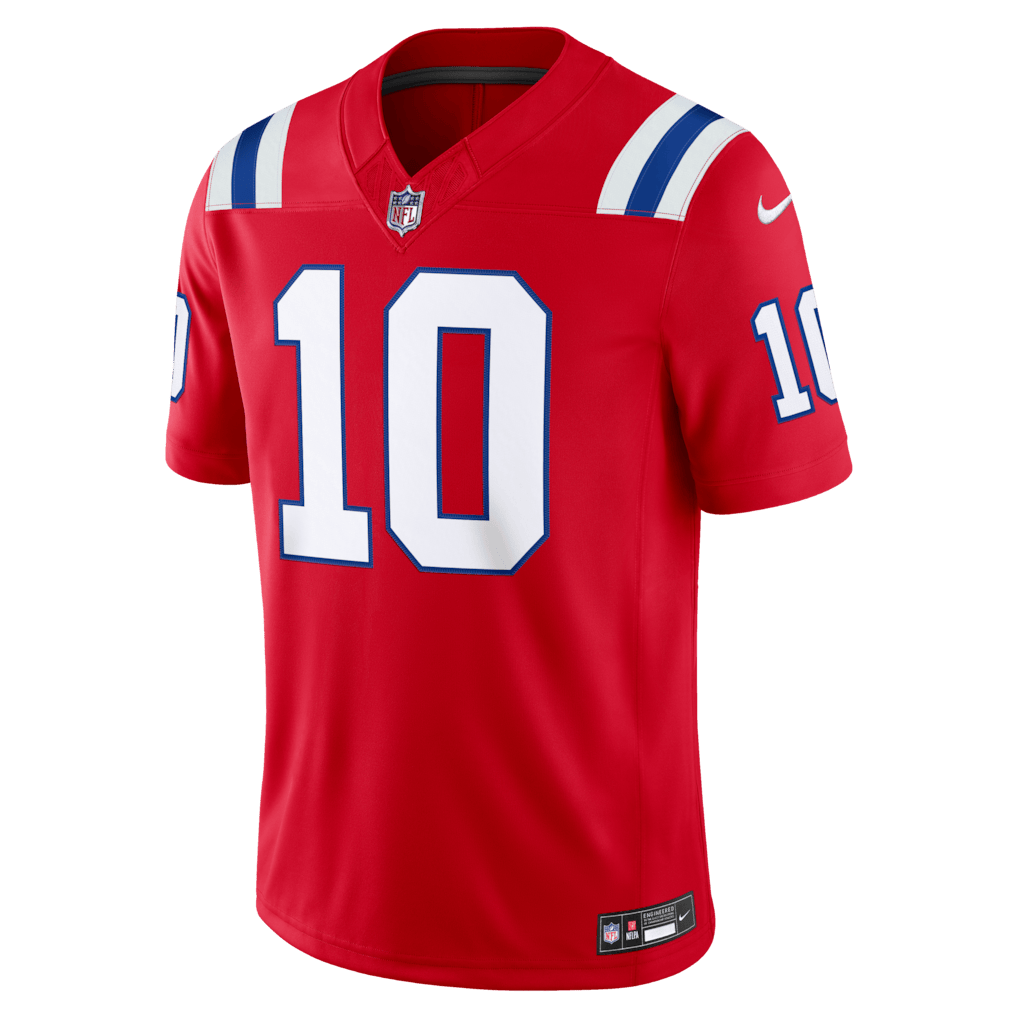 Camisa New England Patriots Drake Maye Vermelha