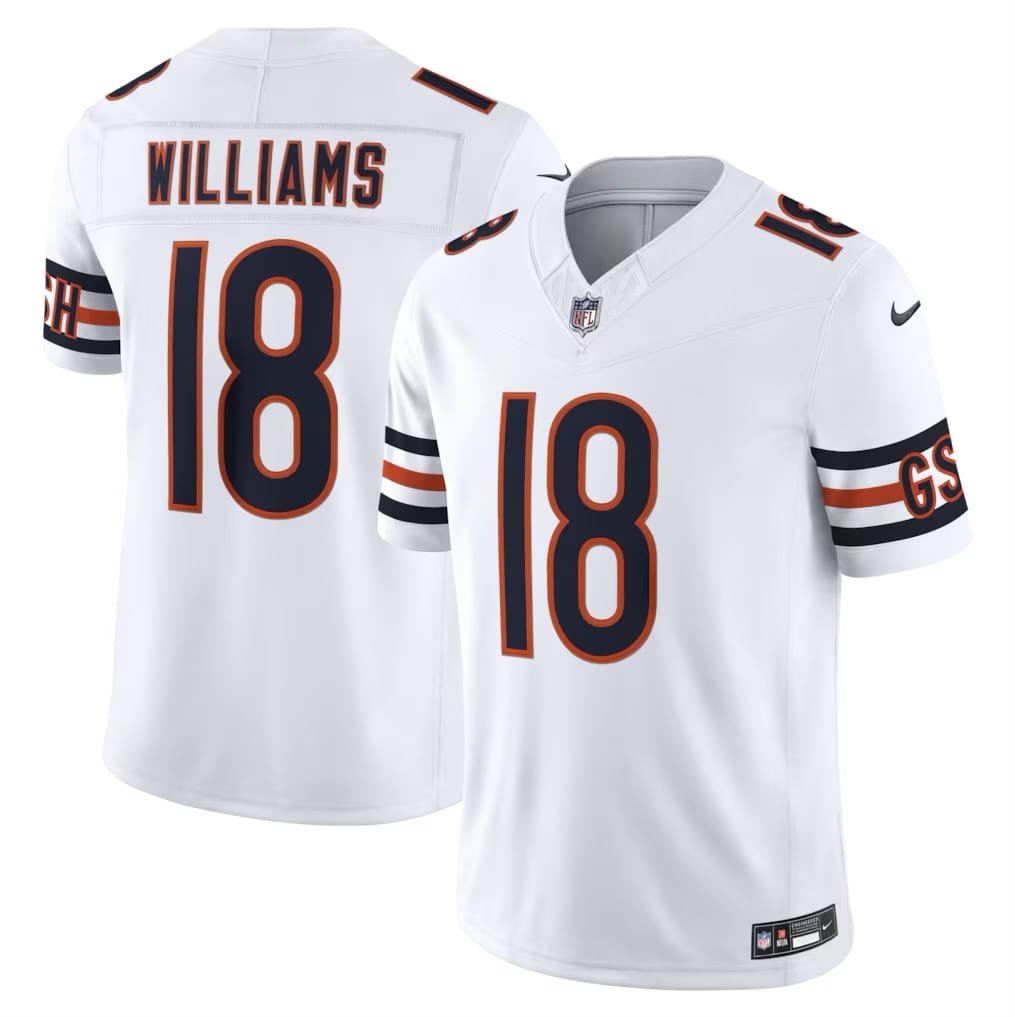 Camisa Chicago Bears Caleb Williams Branca
