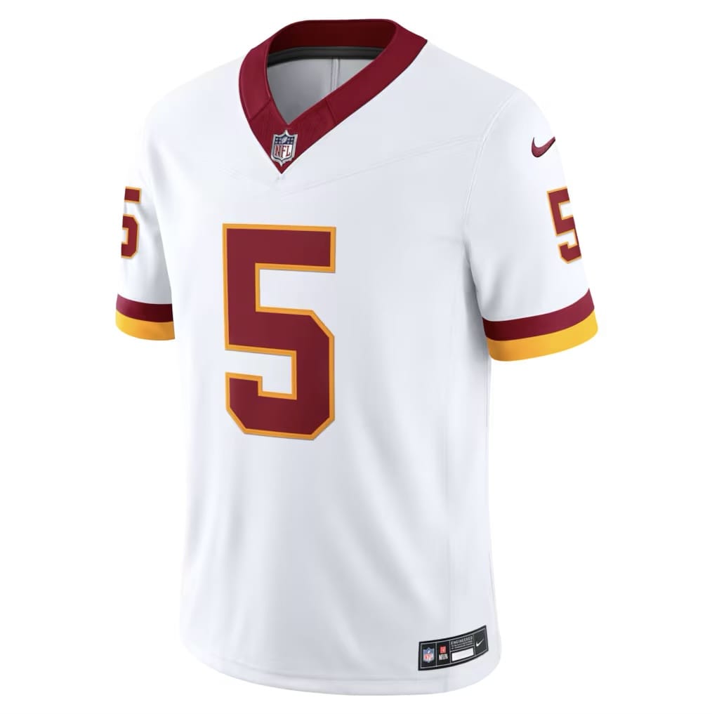 Camisa Washington Commanders Jayden Daniels Branca