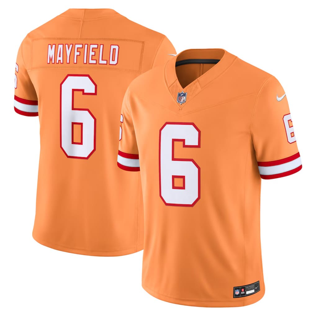 Camisa Tampa Bay Buccaneers Baker Mayfield Laranja