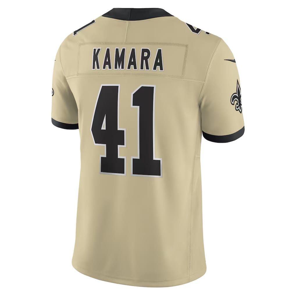 Camisa New Orleans Saits Alvin Kamara Dourada