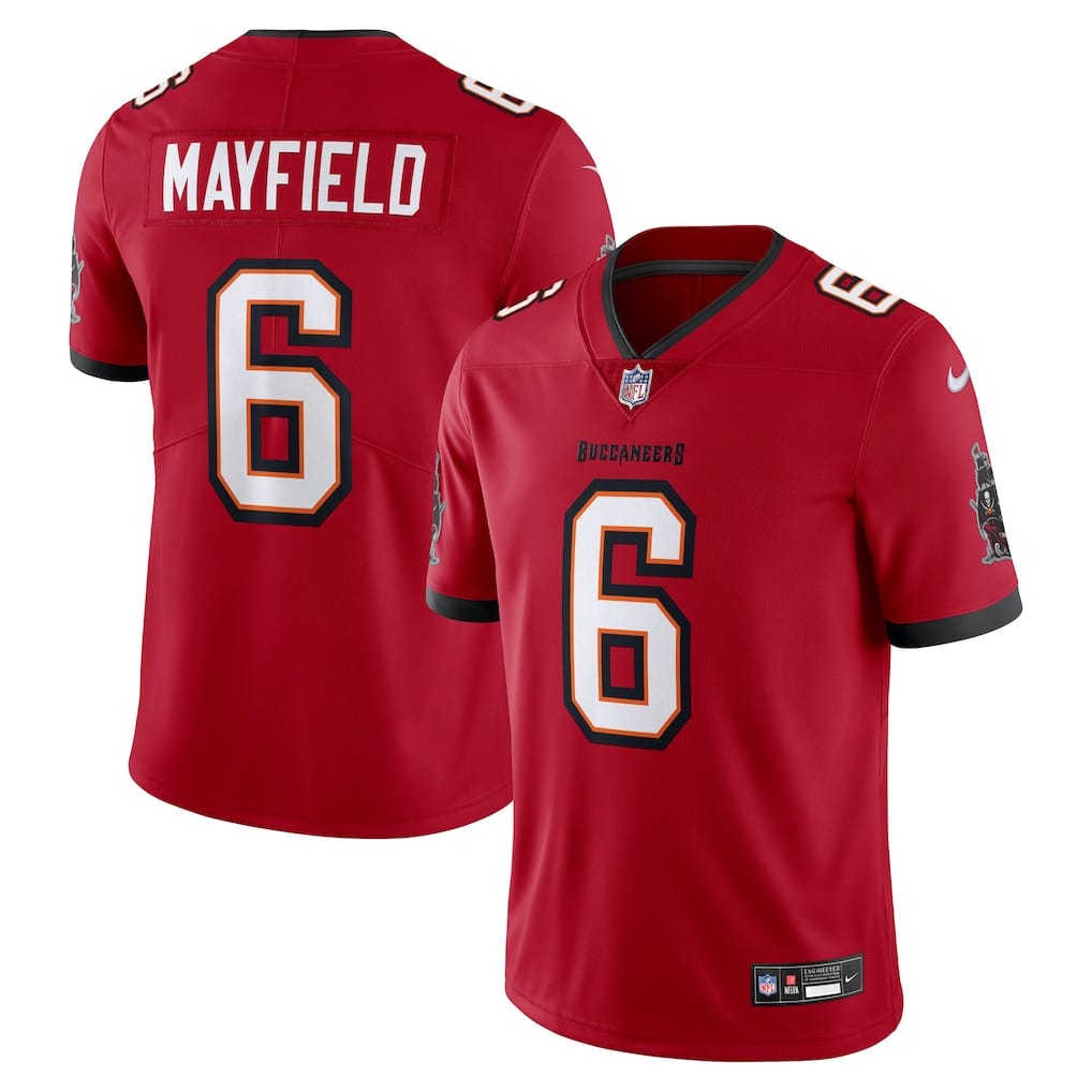 Camisa Tampa Bay Buccaneers Baker Mayfield Vermelha