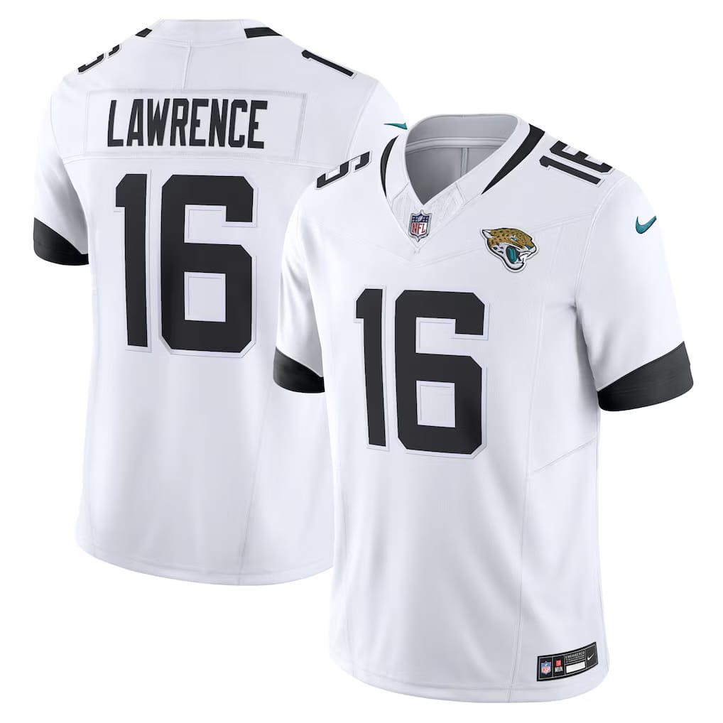 Camisa Jacksonville Jaguars Trevor Lawrance Branca