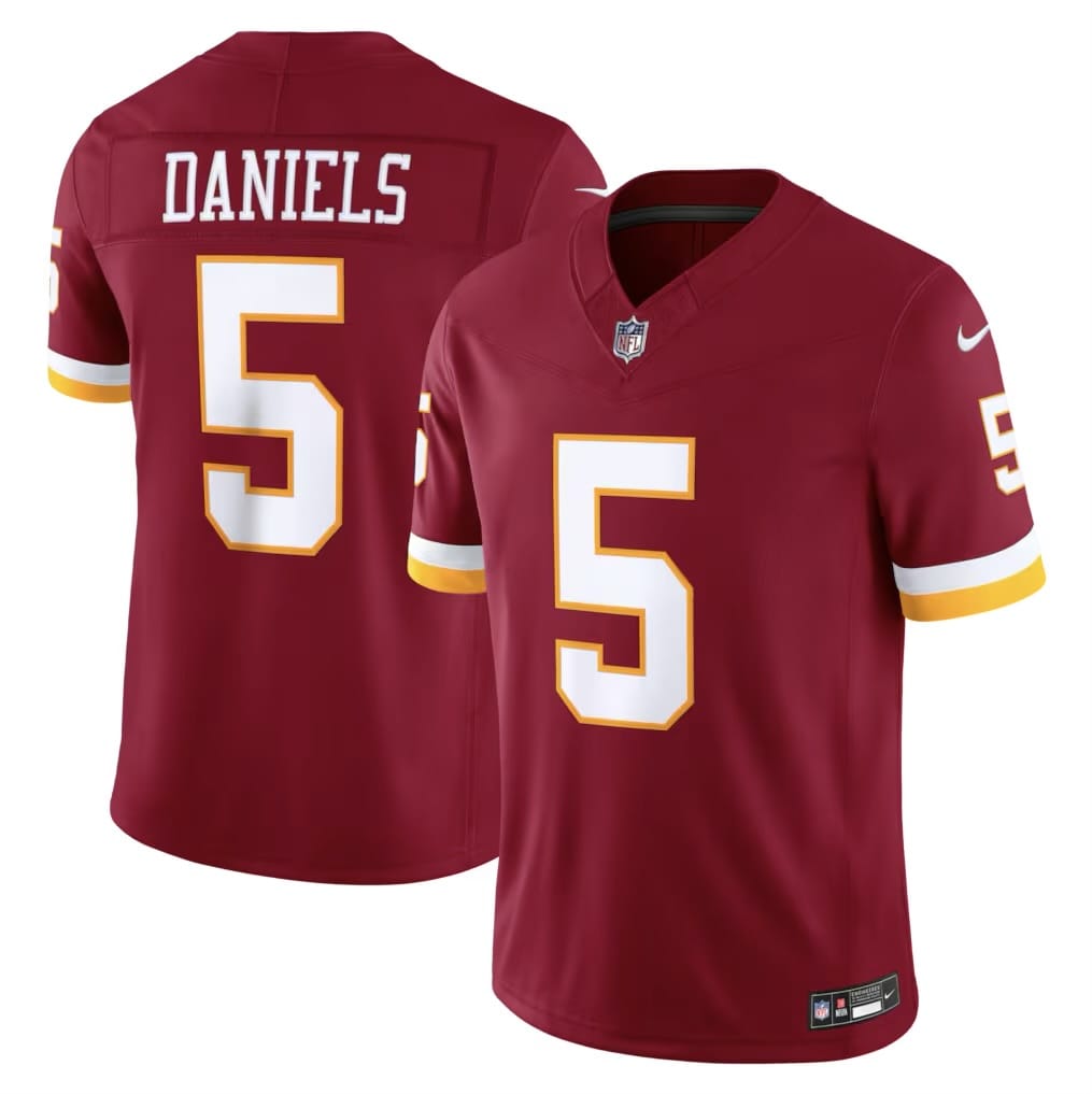 Camisa Washington Commanders Jayden Daniels Vermelha