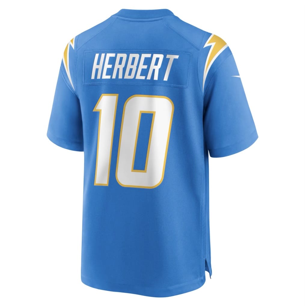 Camisa Los Angeles Chargers Justin Herbert Azul Clara