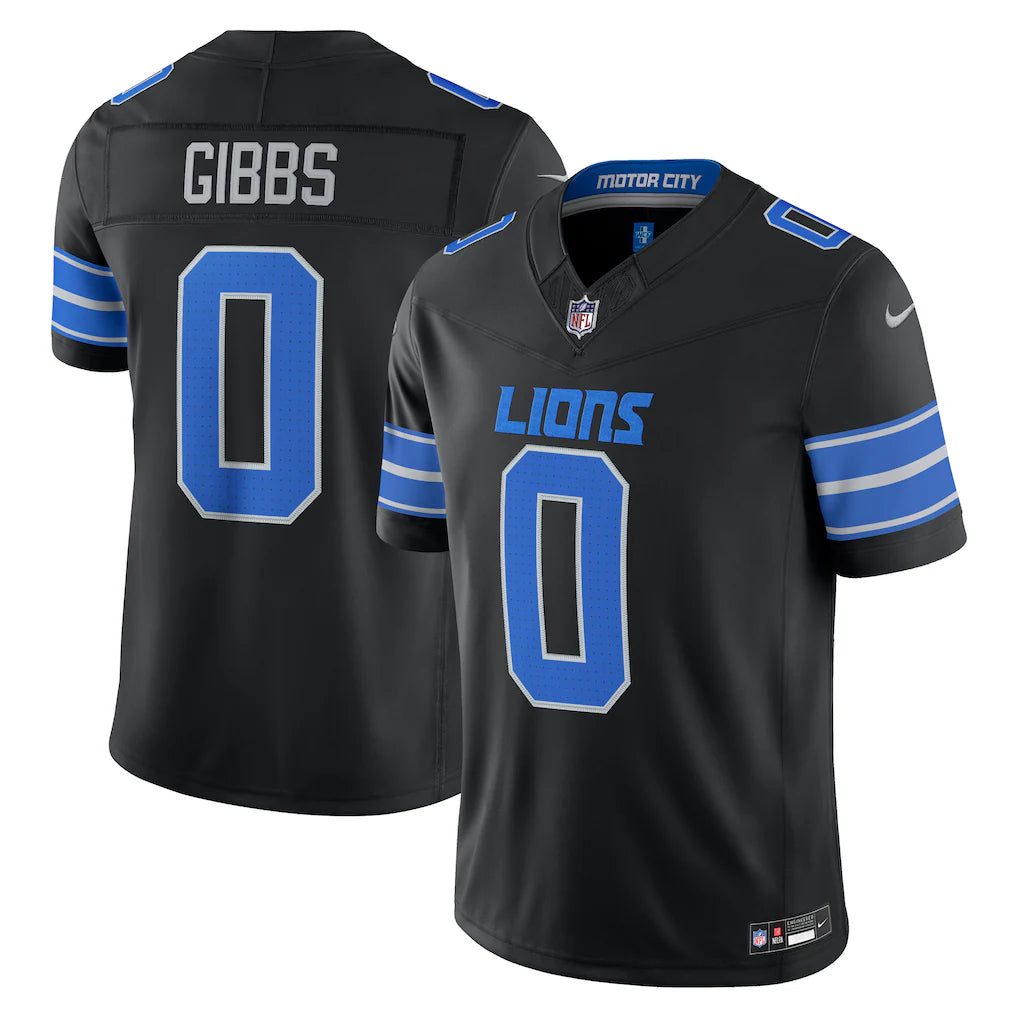 Camisa Detroit Lions Jahmyr Gibbs Preta