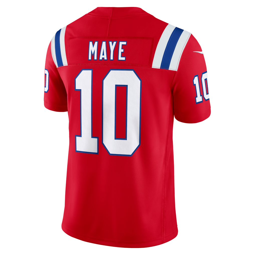 Camisa New England Patriots Drake Maye Vermelha