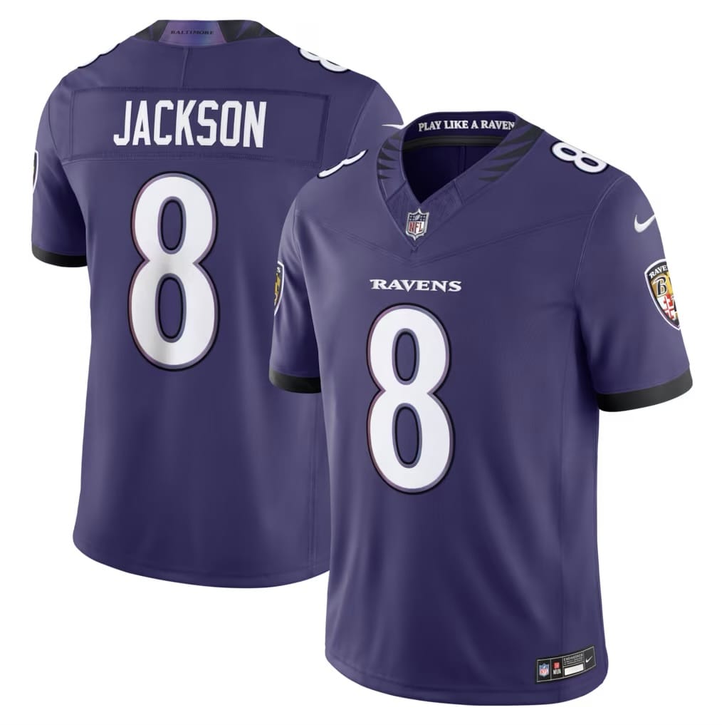 Camisa Baltimore Ravens Lamar Jackson Roxa