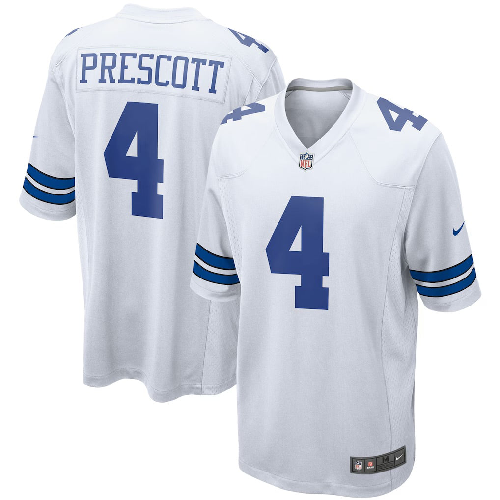 Camisa Dallas Cowboys Dak Prescott Branca
