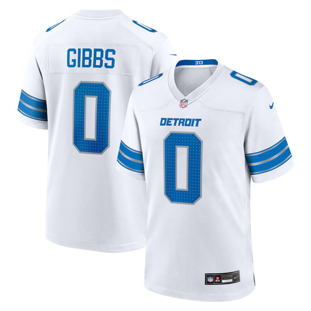 Camisa Detroit Lions Jahmyr Gibbs Branca